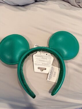 Disney Green Faux Leather Mouse Ear Headband